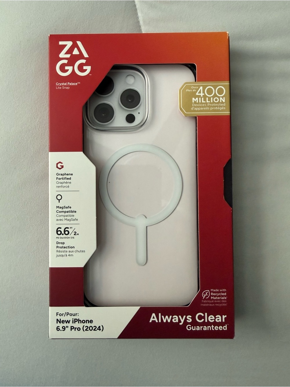 Crystal Palace Lite Snap Clear iPhone 6.9" iPhone 160 Pro Max Case - White